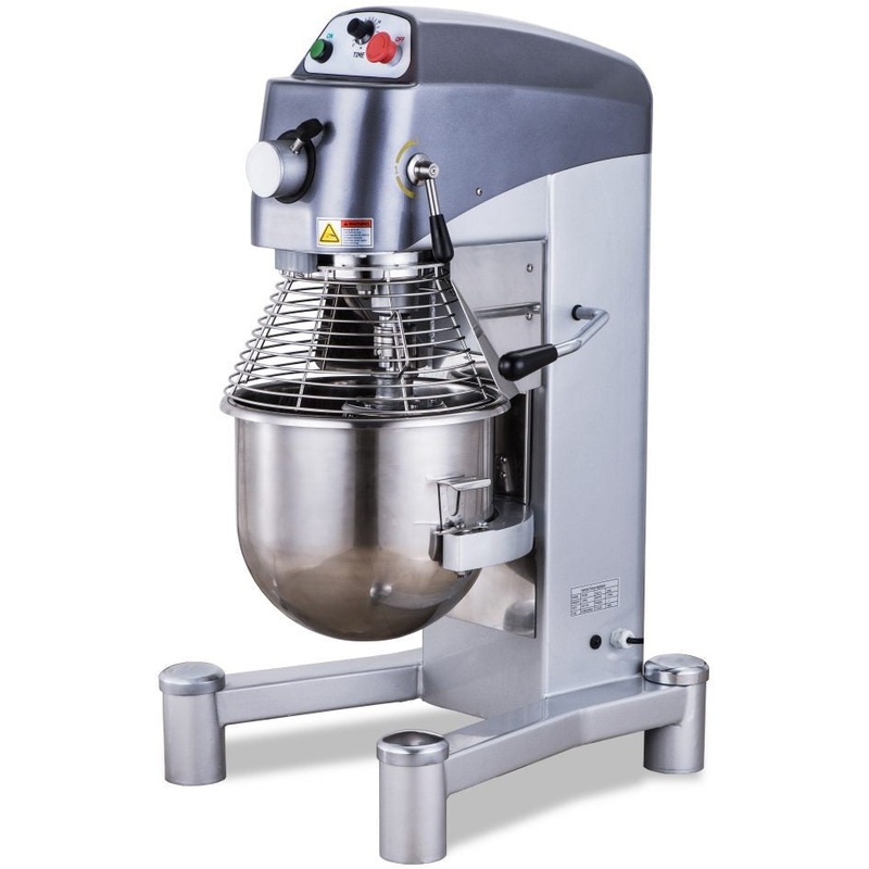 Omcan - 80 Qt, 220V Heavy-Duty Planetary Mixer with Guard and Timer - 44391