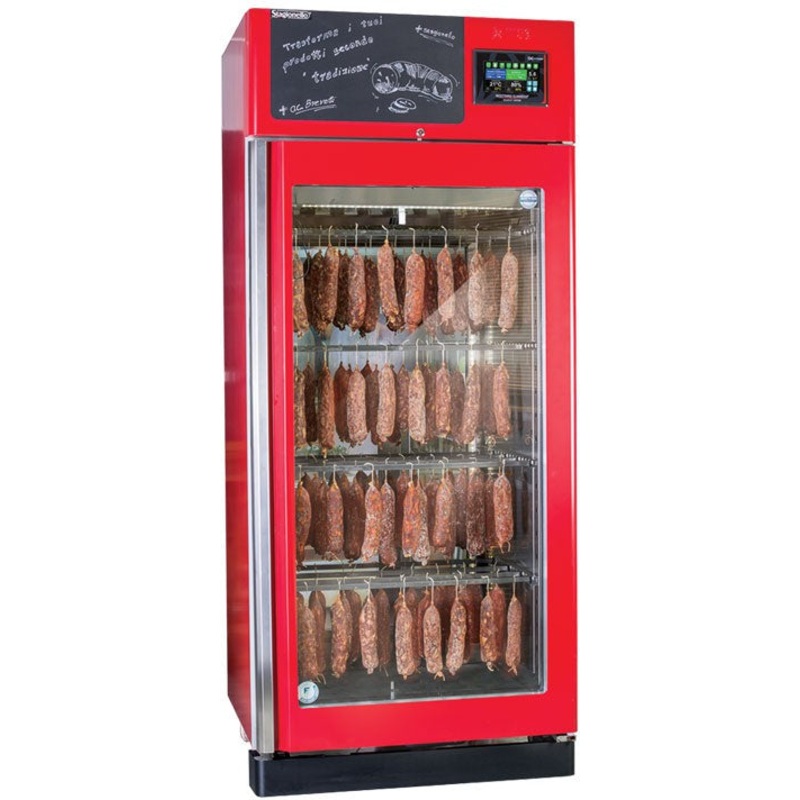 Stagionello - 150 Kg  Red Salami Curing Cabinet with Climatouch and Fumotic - 46183
