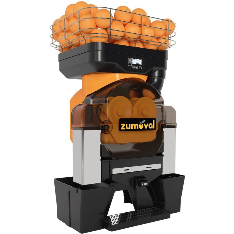 Zumoval - 0.75 HP Big Basic Juice Extractor With Auto Feeder, Self-Cleaning System, Push and Juice Button - 47989
