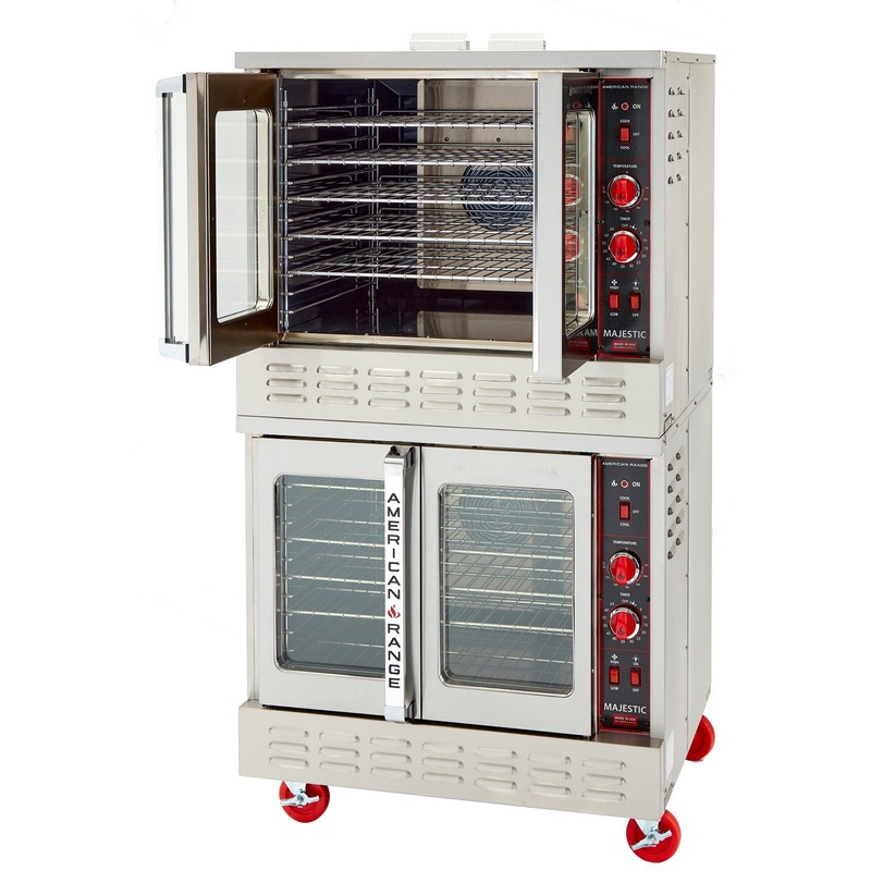 American Range - 40" Majestic Convection Oven Electric Double Deck, 6 Elements with Electric Controls and Solid Doors - MSDE-2