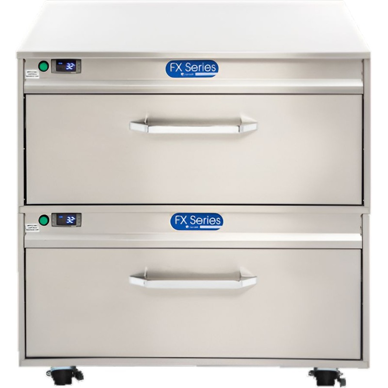 Randell - 35" Stainless Steel Flexible Refrigerator/Freezer Work Table With 2 Drawer - FX-2WSRE-290 (Special Order 4-6 Weeks)