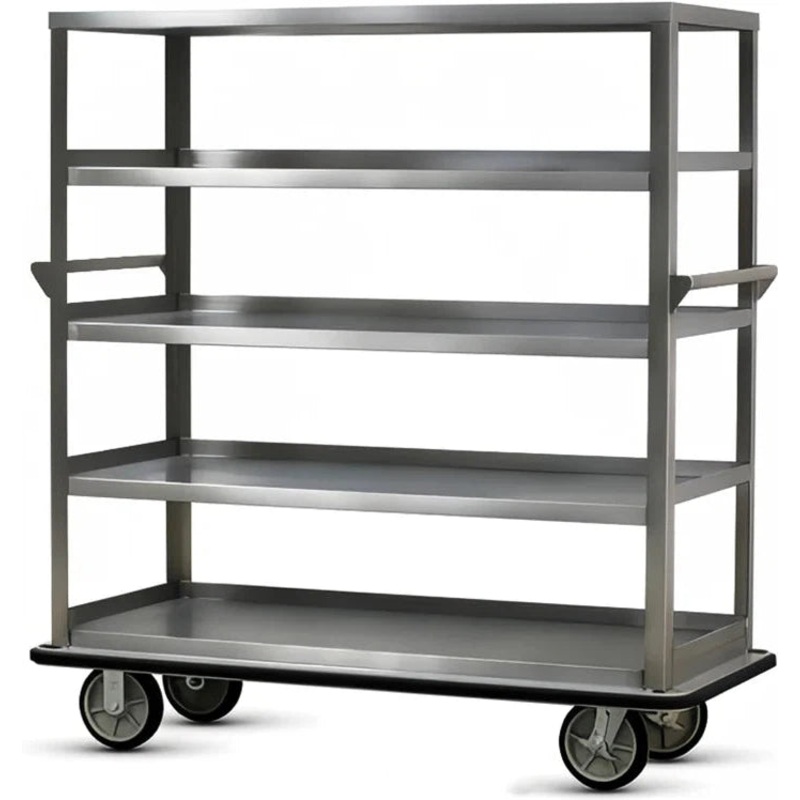 FWE - 1600 lbs Capacity Stainless Raised Edges Queen Mary Cart with 6 Levels - UCU-609-62 (Special Order 4-6 weeks)