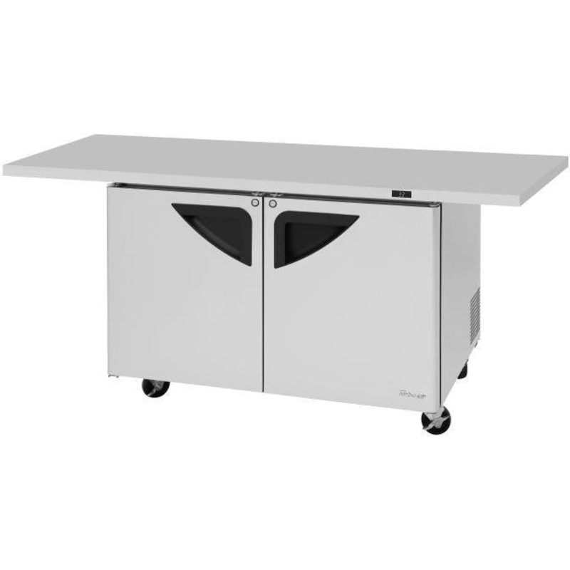 Turbo Air - Super Deluxe 78.4" Undercounter 2 Swing Solid Door Refrigerator - TUR-48SD-E-N