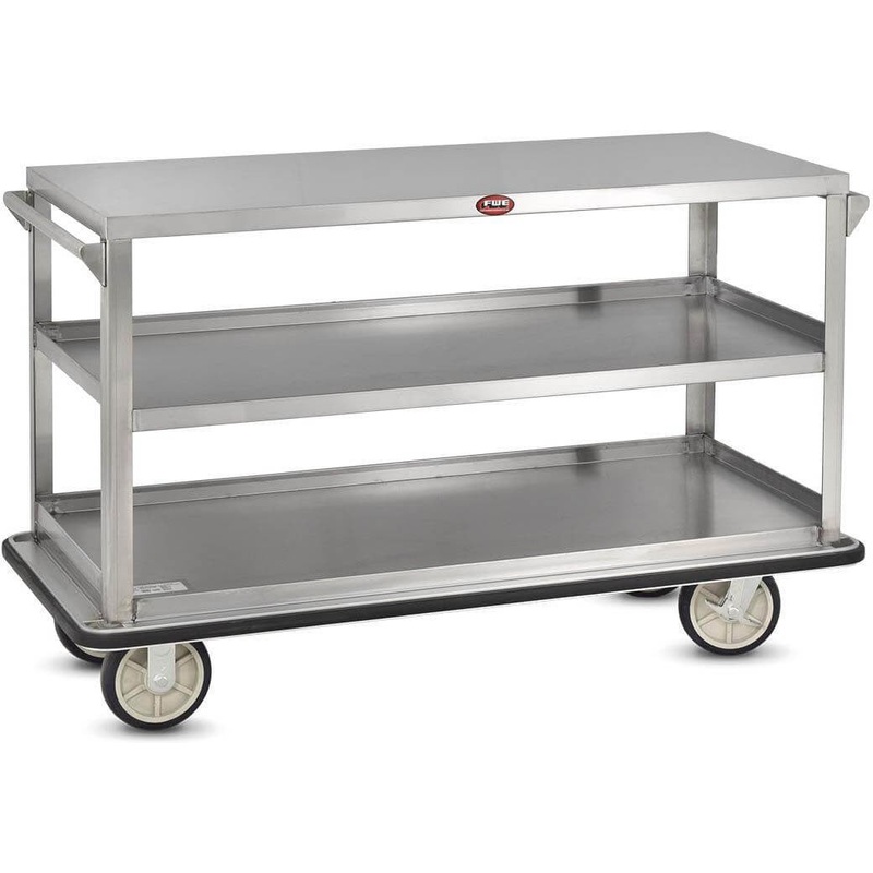 FWE - 1600 lbs Capacity Stainless Steel Queen Mary Cart with 17" Spacing 4 Levels, Also Edges Down - UC-417-62 (Special Order 4-6 weeks)
