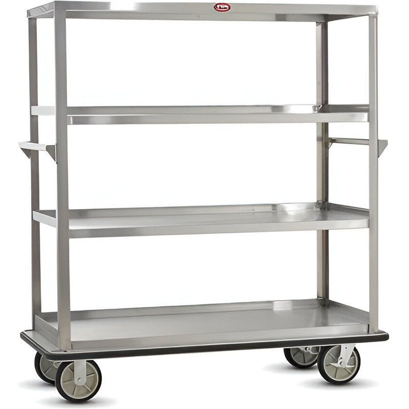 FWE - 1600 lbs Capacity Stainless Steel Queen Mary Cart with 4 Levels and 17" Spacing, Also Raised Edges - UCU-417-62 (Special Order 4-6 weeks)