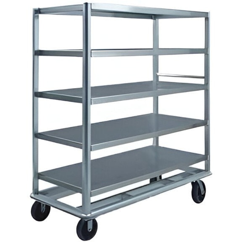 FWE - 2000 lbs Capacity, Aluminum Queen Mary Cart with 5 Levels and Flat Up Edges - UCU-60-512AL (Special Order 4-6 weeks)