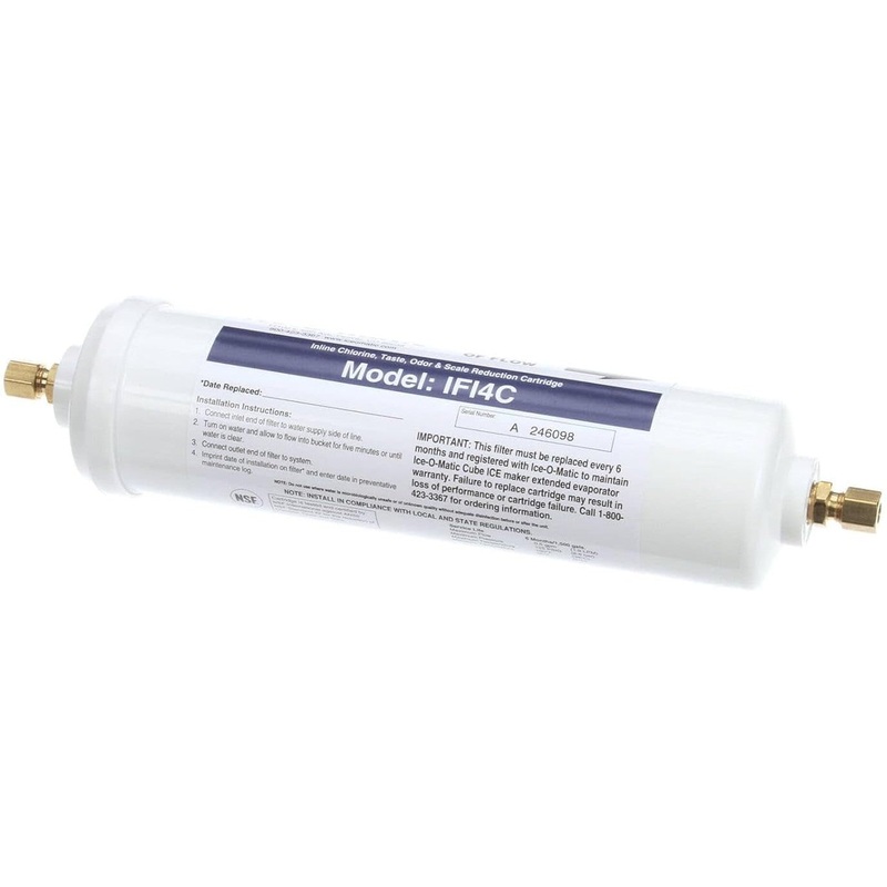 Ice-O-Matic - 1/4" Size Compression Inline Single Ice Machine Water Filter Cartridge - IFI4C