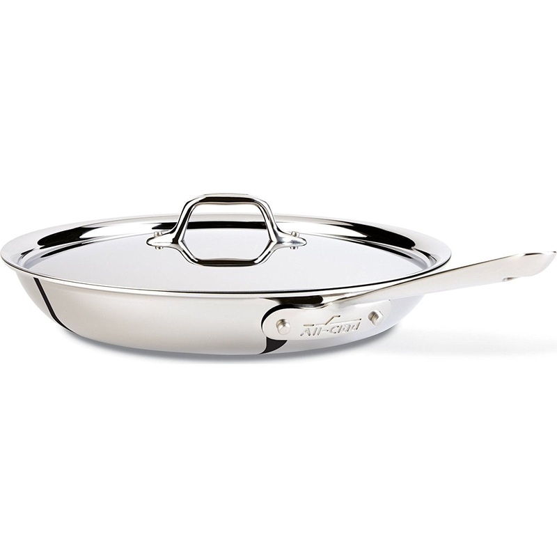 All-Clad - D3 Stainless Steel 12" Fry Pan with Lid - 41126