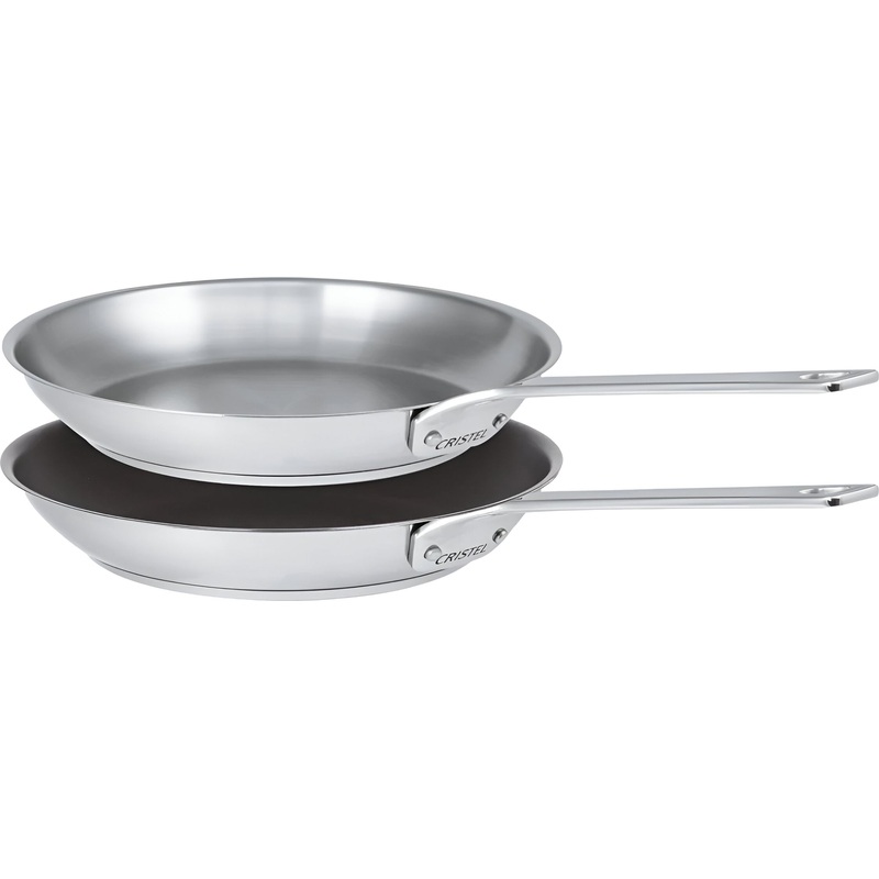 Cristel - 1826 Collection, 10" Two (One Stainless Steel, One Non-Stick) Frying Pans Set - ST2P26MV