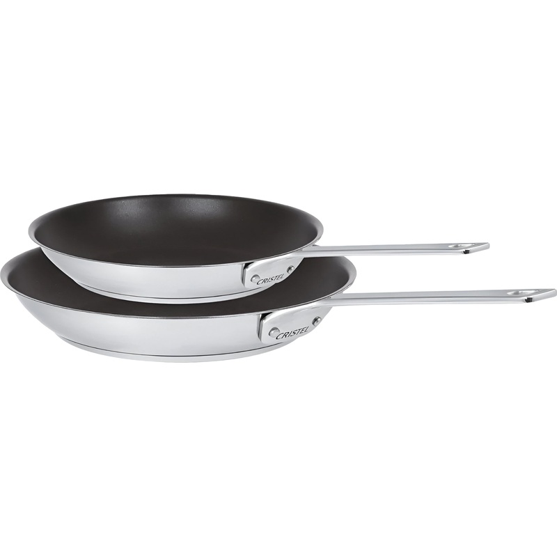Cristel - 1826 Collection, 2 Stainless Steel Non-Stick Frying Pans Set - ST2PMVE