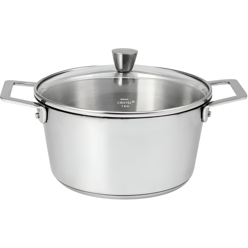 Cristel - 1826 Collection, 3 QT Stainless Steel Stewpot With Glass Lid - F20MV