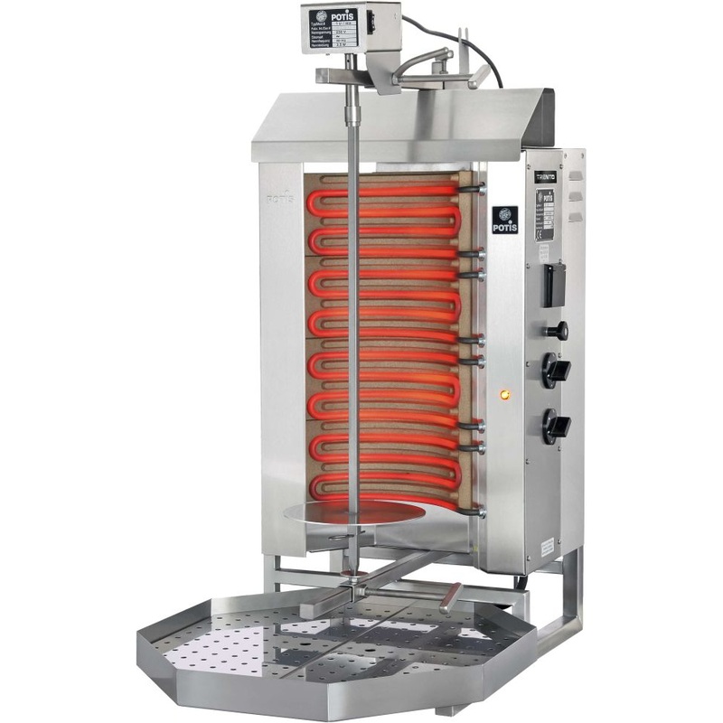 Trento - E2-S 30Z Kg Potis Electric Doner Kebab Machine/Vertical Broiler with 2 Burners, 208V, 1 Phase, 6 kW - 49063