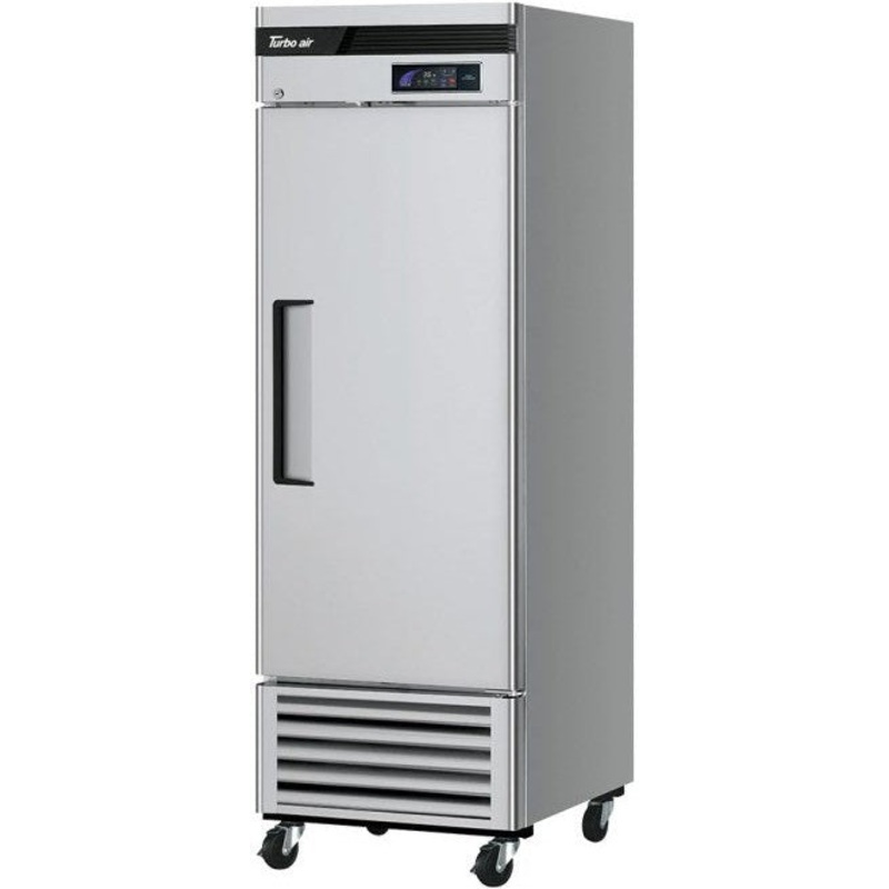 Turbo Air - Super Deluxe 27" Bottom Mounted Solid Door Reach-In Refrigerator with LED Lighting and Left Hinged - TSR-23SD-N6-L