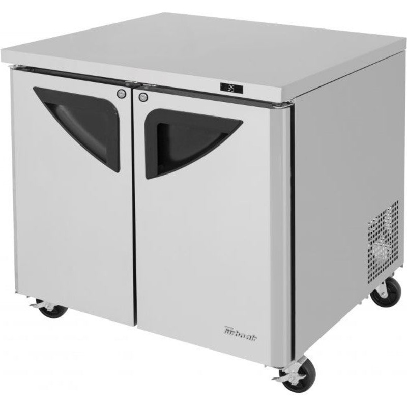 Turbo Air - Super Deluxe 36" Undercounter Refrigerator with 2 Solid Doors - TUR-36SD-N6