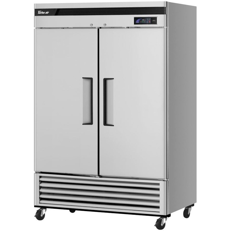 Turbo Air - Super Deluxe 54" Bottom Mounted Solid Door Reach-In Refrigerator with LED Lighting - TSR-49SD-N6