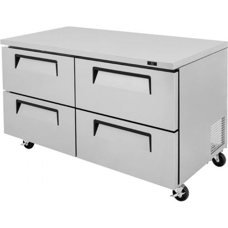 Turbo Air - Super Deluxe 60" Undercounter Refrigerator with 4 Drawers - TUR-60SD-D4-N