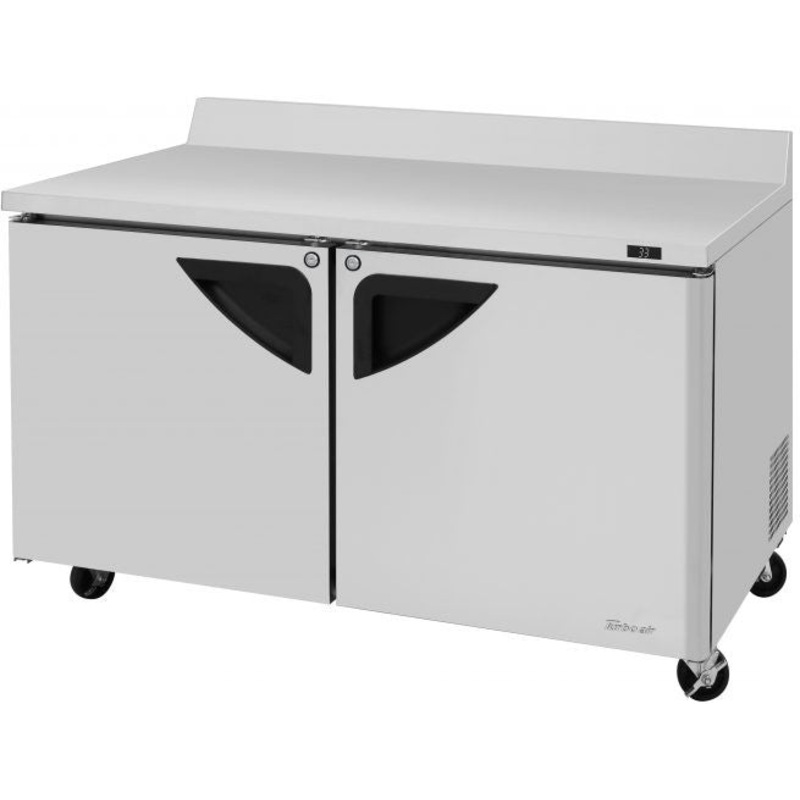 Turbo Air - Super Deluxe 60" Worktop Refrigerator with 2 Solid Doors - TWR-60SD-N