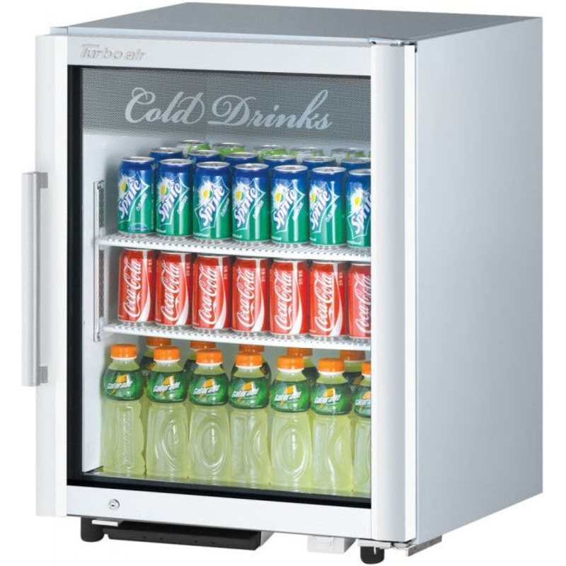 Turbo Air - 25" Super Deluxe White Countertop Display Refrigerator with Swing Door - TGM-5SDW-N6
