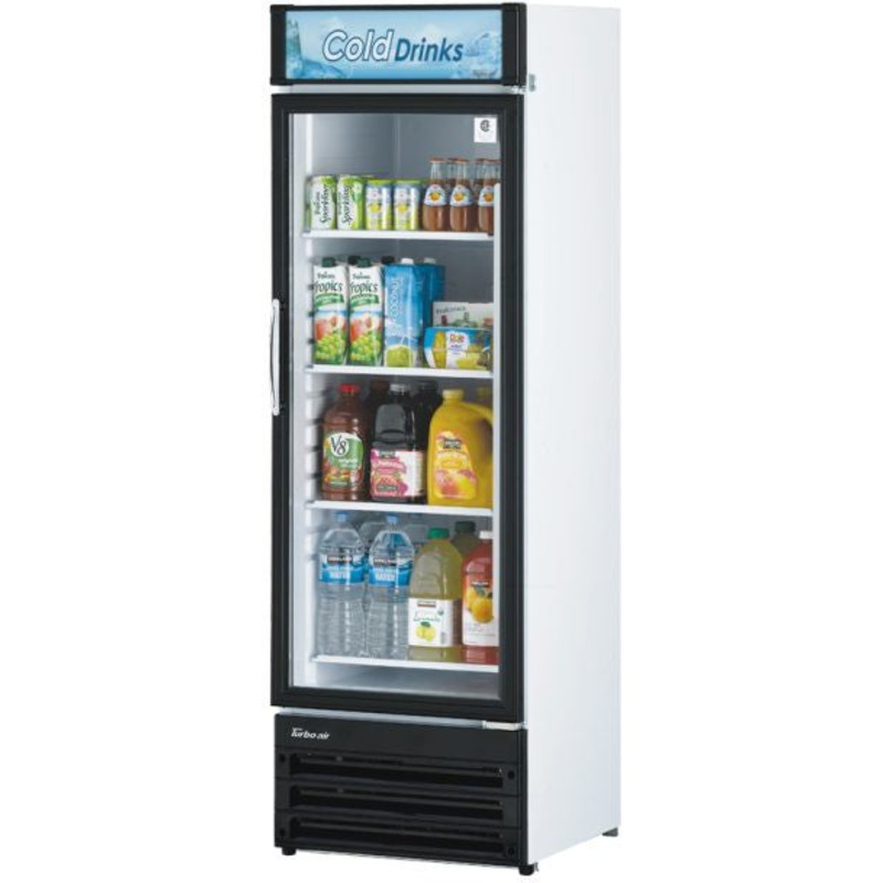 Turbo Air - 73.4" White Refrigerated Glass Door Merchandiser with LED Lighting - TGM-14RV-N6