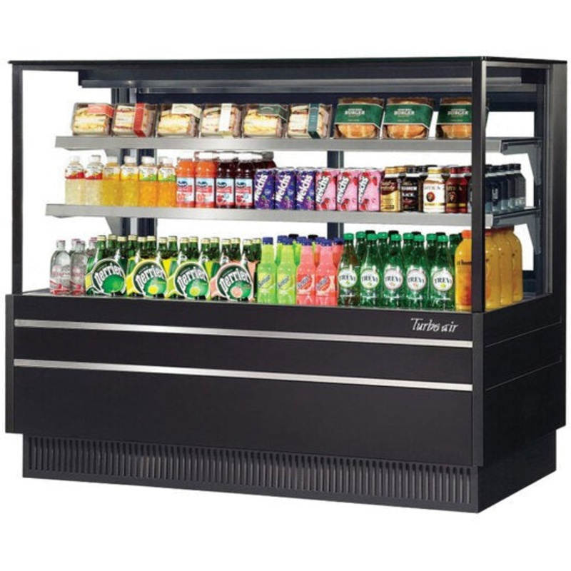 Turbo Air - 36" Black Paris Baguette European Straight Front Flat Glass Refrigerated Bakery Display Case - TCGB-36UF-B-N/PB