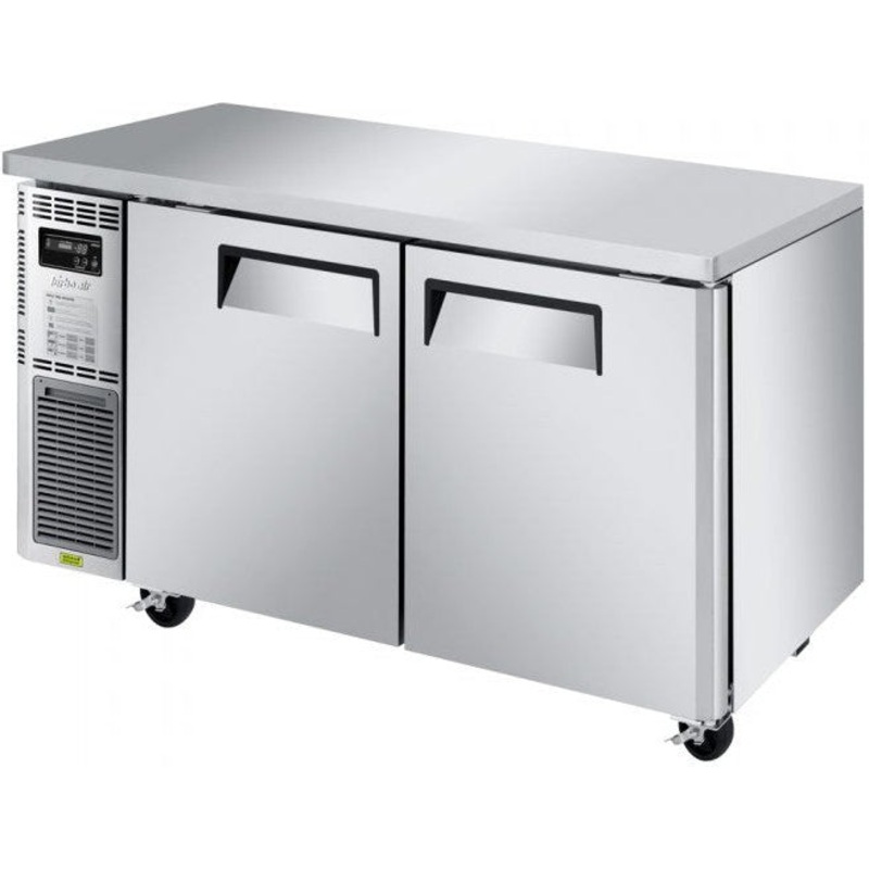 Turbo Air - J Series 60" Narrow Undercounter Refrigerator with Side Mounted Compressor and 2 Solid Doors - JUR-60S-N6