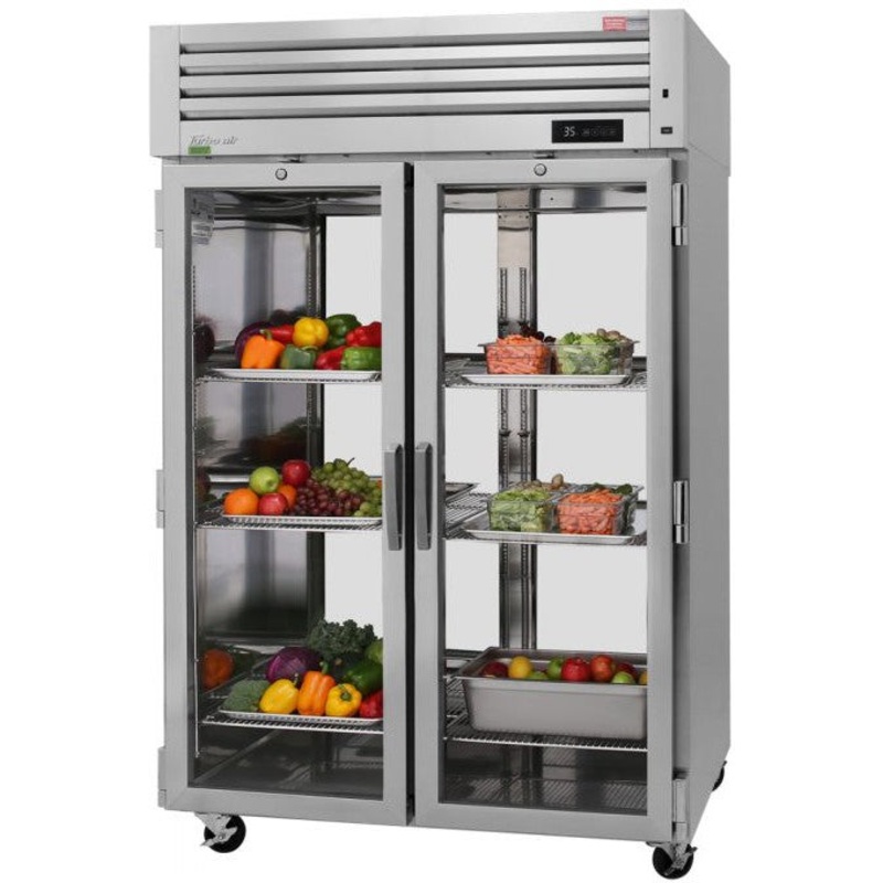 Turbo Air - PRO Series 51.75" Pass Thru Top Mounted Refrigerator with 4 Glass Doors - PRO-50R-G-PT-N