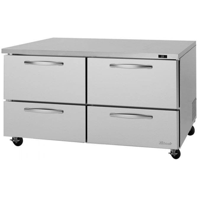 Turbo Air - PRO Series 60.25" Undercounter Refrigerator with 4 Drawers - PUR-60-D4-N