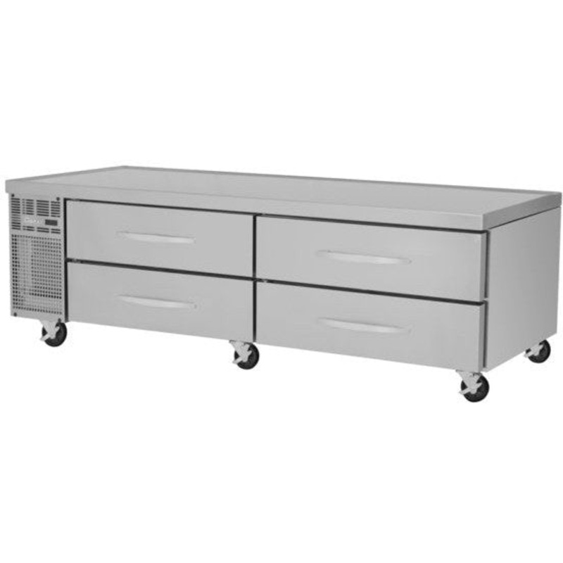Turbo Air - Pro Series 84" Stainless Steel Four Drawer Chef Base Refrigerator - PRCBE-84R-N