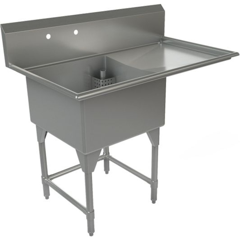 Tarrison - 51" 18 Gauge One Compartment Sink with Right Drainboard - TA-CDS124R-KIT
