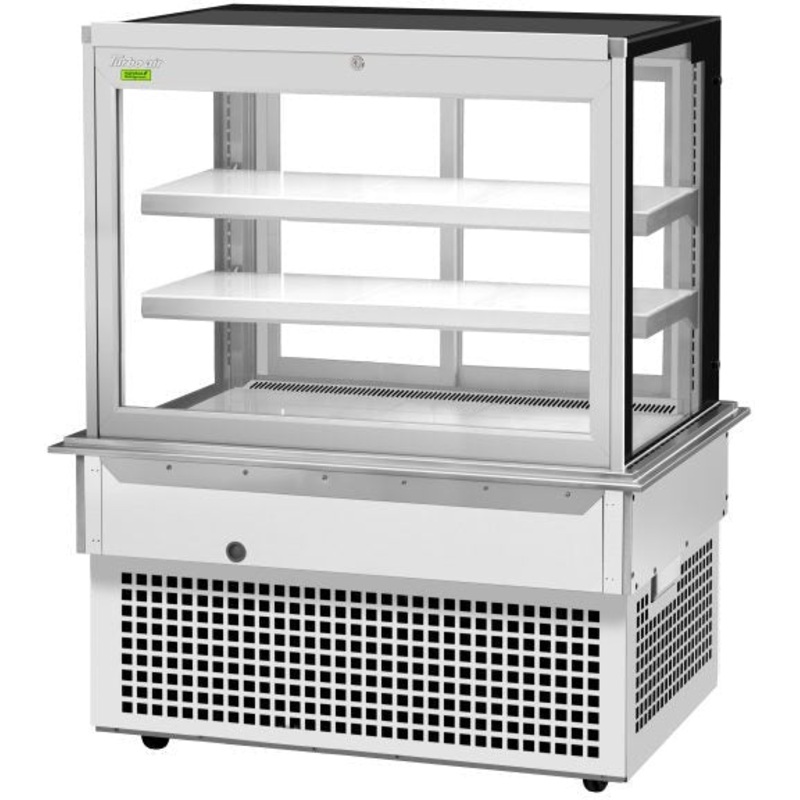 Turbo Air - 47" Square Glass Three Tier Drop-In Refrigerated Bakery Display Case - TBP48-54FDN