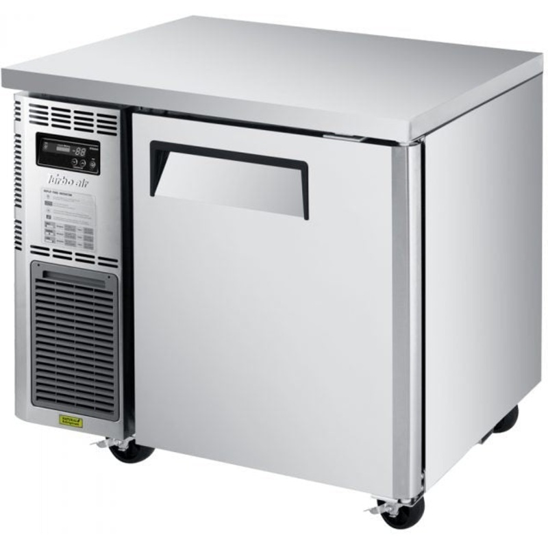 Turbo Air - J Series 36" Narrow Undercounter Refrigerator with Side Mounted Compressor and 1 Solid Door - JUR-36S-N6