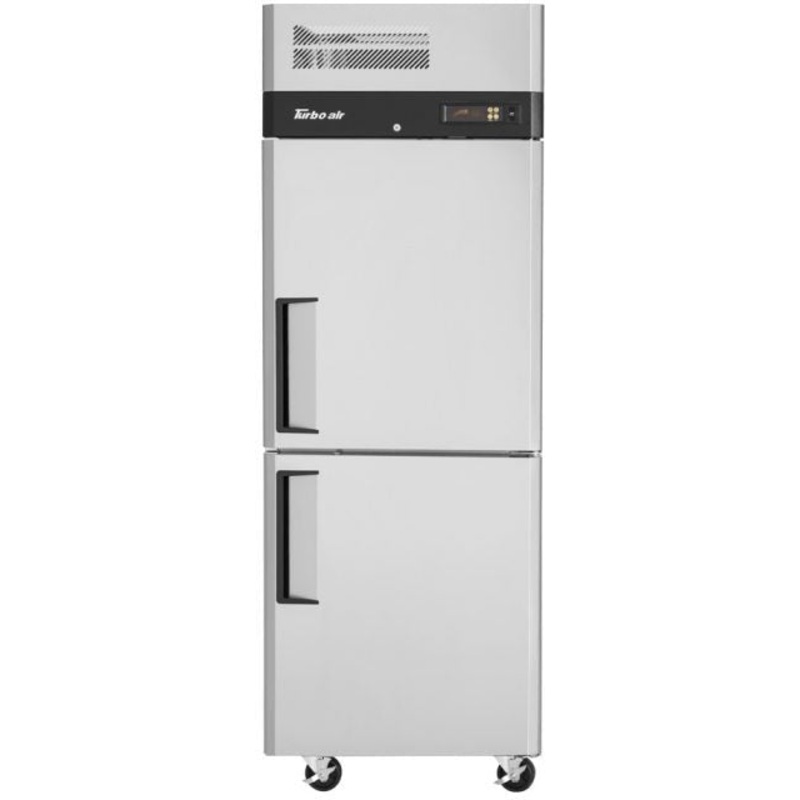 Turbo Air - M3 Series 29" Solid Half Door Stainless Steel Reach-In Refrigerator with Left Hinged Door - M3R24-2-N-L