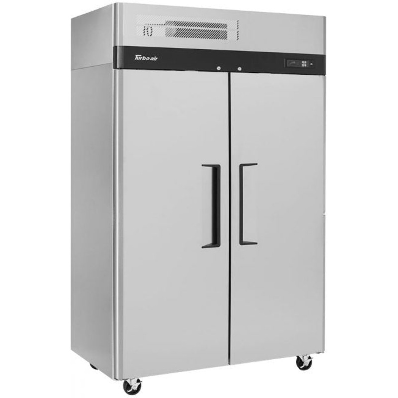 Turbo Air - M3 Series 52" Solid Door Stainless Steel Reach-In Refrigerator with 2 Solid Doors - M3R47-2-N