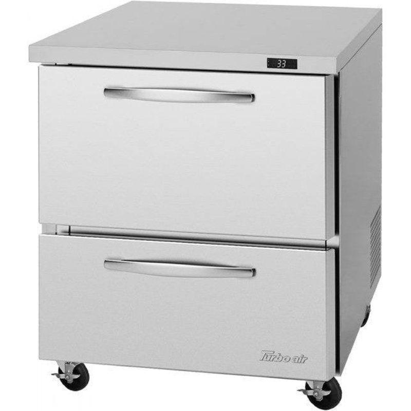 Turbo Air - PRO Series 27.5" Undercounter Refrigerator with 2 Drawers - PUR-28-D2-N
