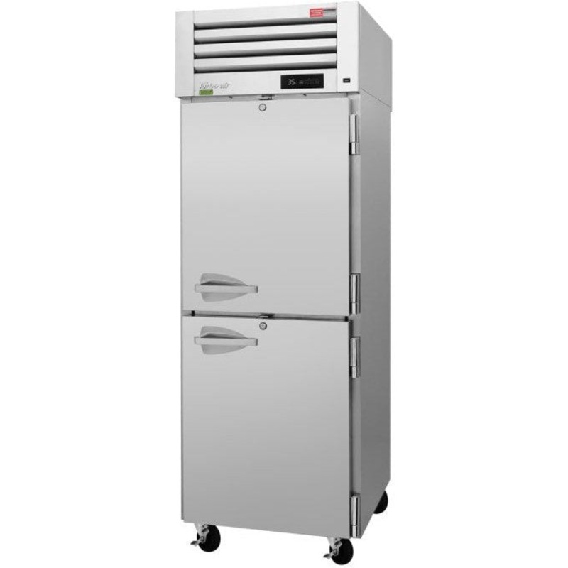 Turbo Air - Pro Series 28.75" Top Mount Refrigerator with 2 Solid Half-Doors - PRO-26-2R-N