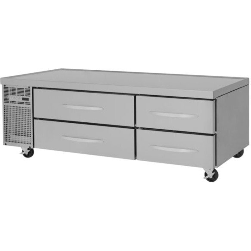 Turbo Air - Pro Series 72" Stainless Steel Two Drawer Chef Base Refrigerator - PRCBE-72R-N