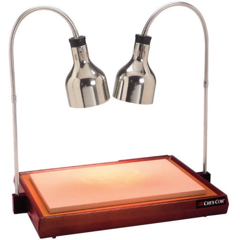 Cres Cor - 32.5" x 23.25" Carving Station with Nickel Polished Dual Heat Lamps - EO CSH-122-10-PN (Pre-Order Now, ETA 7-8 Weeks)