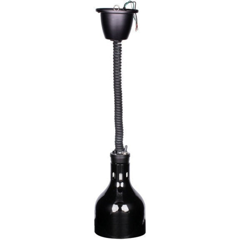 Cres Cor - 60" Retractable Ceiling Mount Black Finish Infrared Bulb Food Warmer - EO IFW-63-10-BL (Pre-Order Now, ETA 7-8 Weeks)