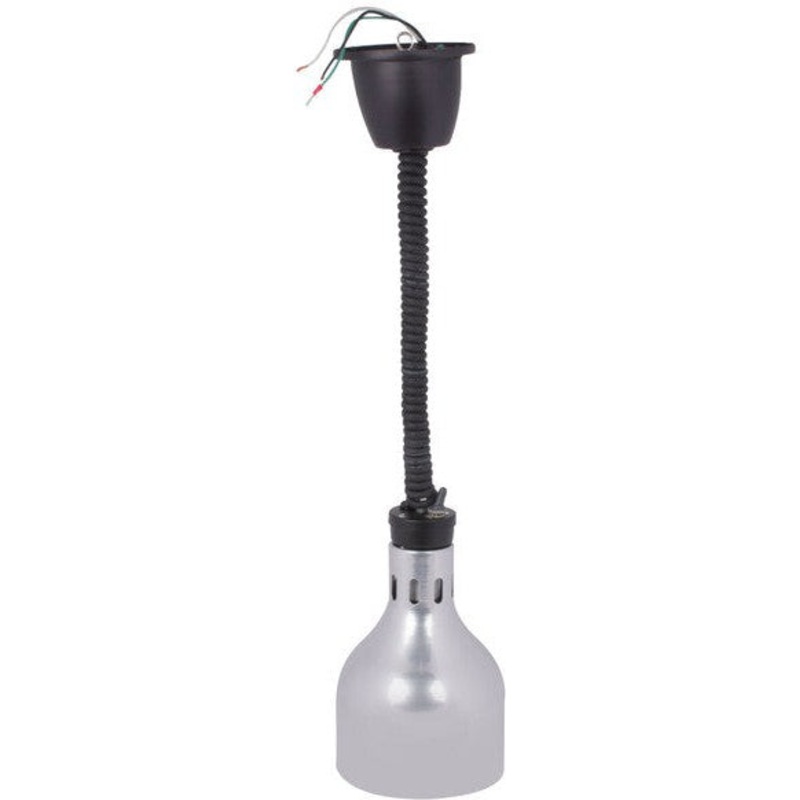 Cres Cor - 60" Retractable Ceiling Mount Nickel Finish Infrared Bulb Food Warmer - EO IFW-63-10-PN (Pre-Order Now, ETA 7-8 Weeks)