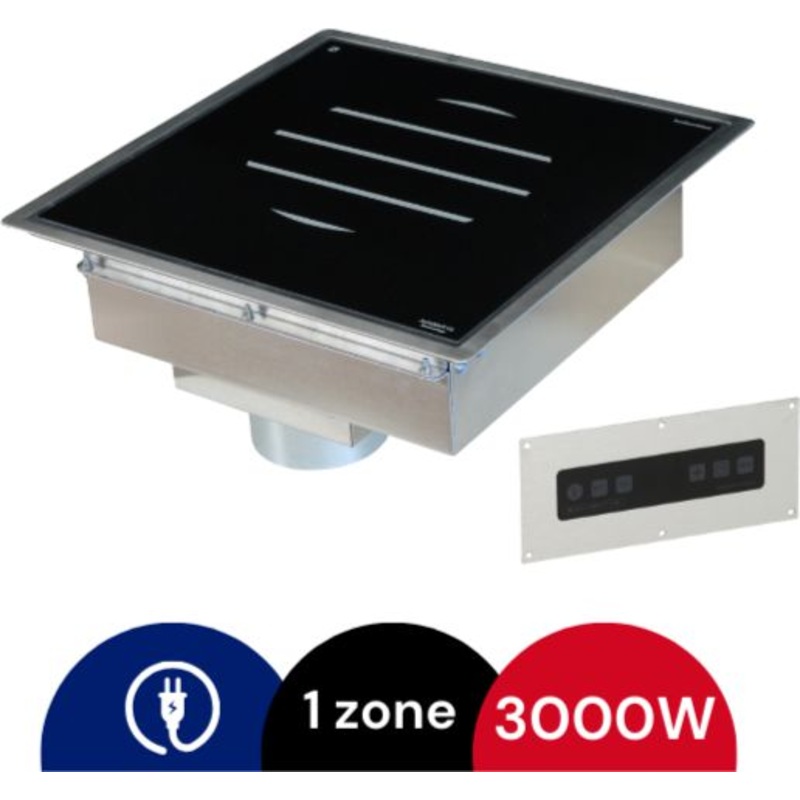 Adventys - 3000W Single Drop-In Induction Range With Remote Control - GL 3000 DIR