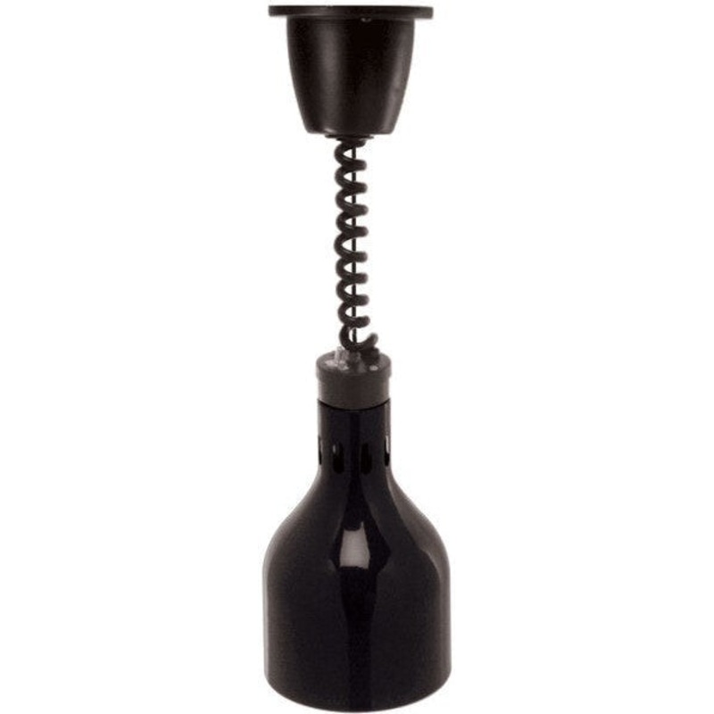 Cres Cor - 68" Retractable Ceiling Mount Black Finish Infrared Bulb Food Warmer - EO IFW-63-L-10-BL (Pre-Order Now, ETA 7-8 Weeks)