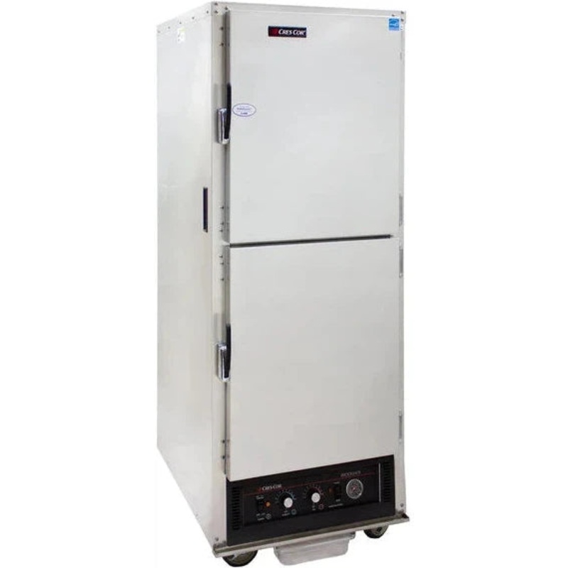 Cres Cor - AquaTemp 120V/20A Insulated Full Height Hot Cabinet With 5" Polycasters, 11 Pan Capacity - EO H-135-WUA-11-MS (Pre-Order Now, ETA 7-8 Weeks)