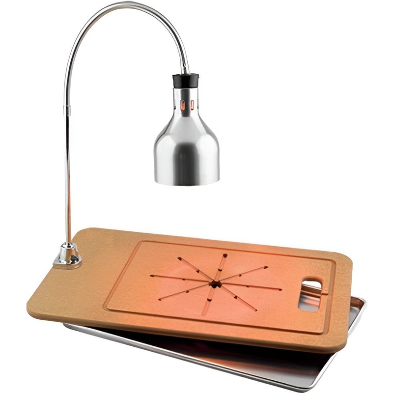 Cres Cor - Portable Carving Station with Drip Pan, Nickel Polished Lamp - EO IFW-61-WF-PN (Pre-Order Now, ETA 7-8 Weeks)