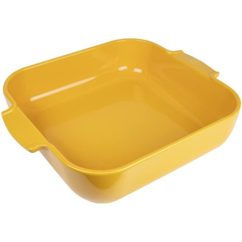 Peugeot - Appolia Ceramic 7.08" Square Saffron Yellow Baking Dish (18 cm) - 62002