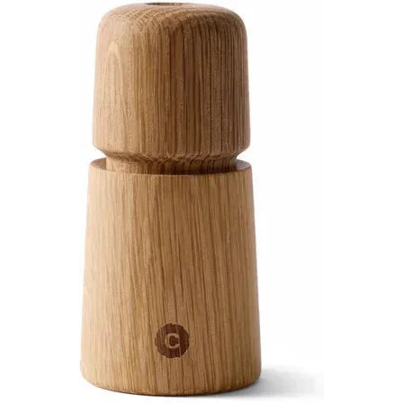 CrushGrind - STOCKHOLM 11 cm Oak Wooden Salt Pepper Grinder - 070274-2002-X4