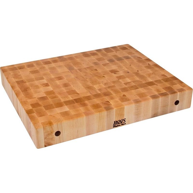 John Boos - 18" x 18" x 4" Chopping Block Collection Maple Cutting Board - CCB18-S