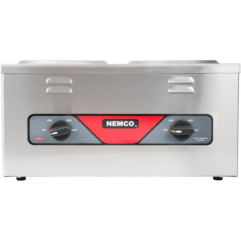 Nemco - 120V 4 QT Twin Well Countertop Cooker Warmer - 6120A-CW