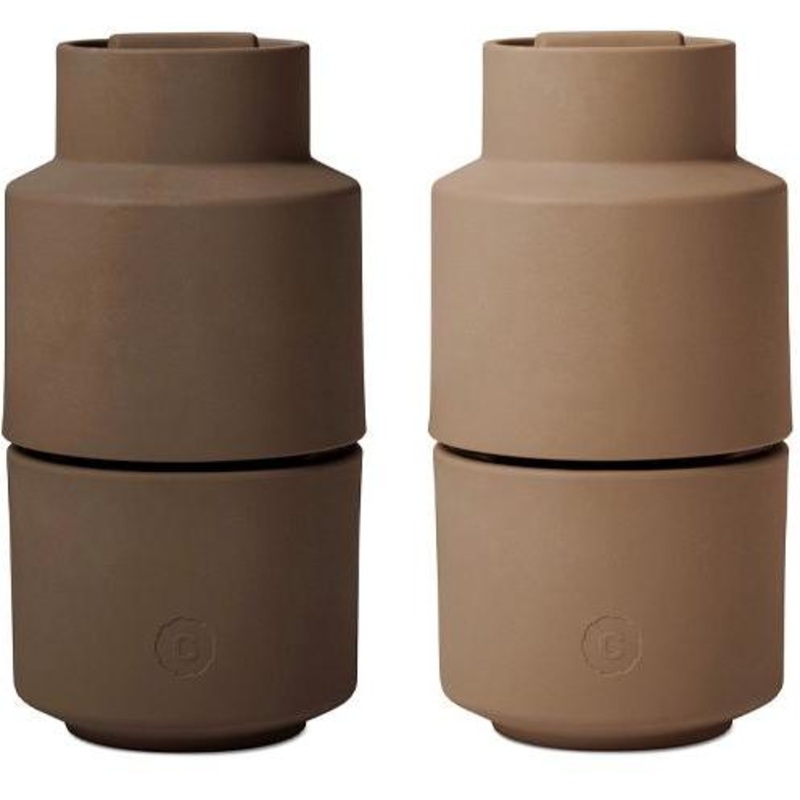 CrushGrind - BILLUND 12 cm All Spice & Cardamom Salt Pepper Grinders, Set of 2 - 060300-4002-X4