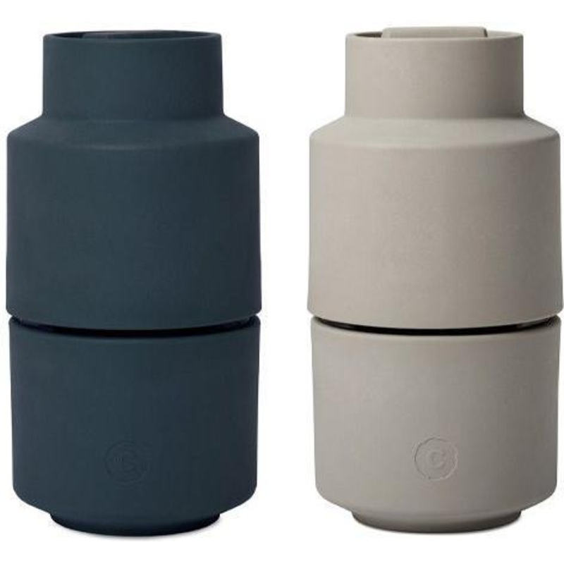 CrushGrind - BILLUND 12 cm Blueberry & Cumin Salt Pepper Grinders, Set of 2 - 060300-4003-X4