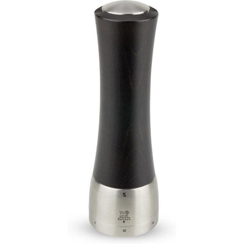 Peugeot - Madras u'Select Zirlion 8" Chocolate Wood and Stainless Salt Mill - 2523600
